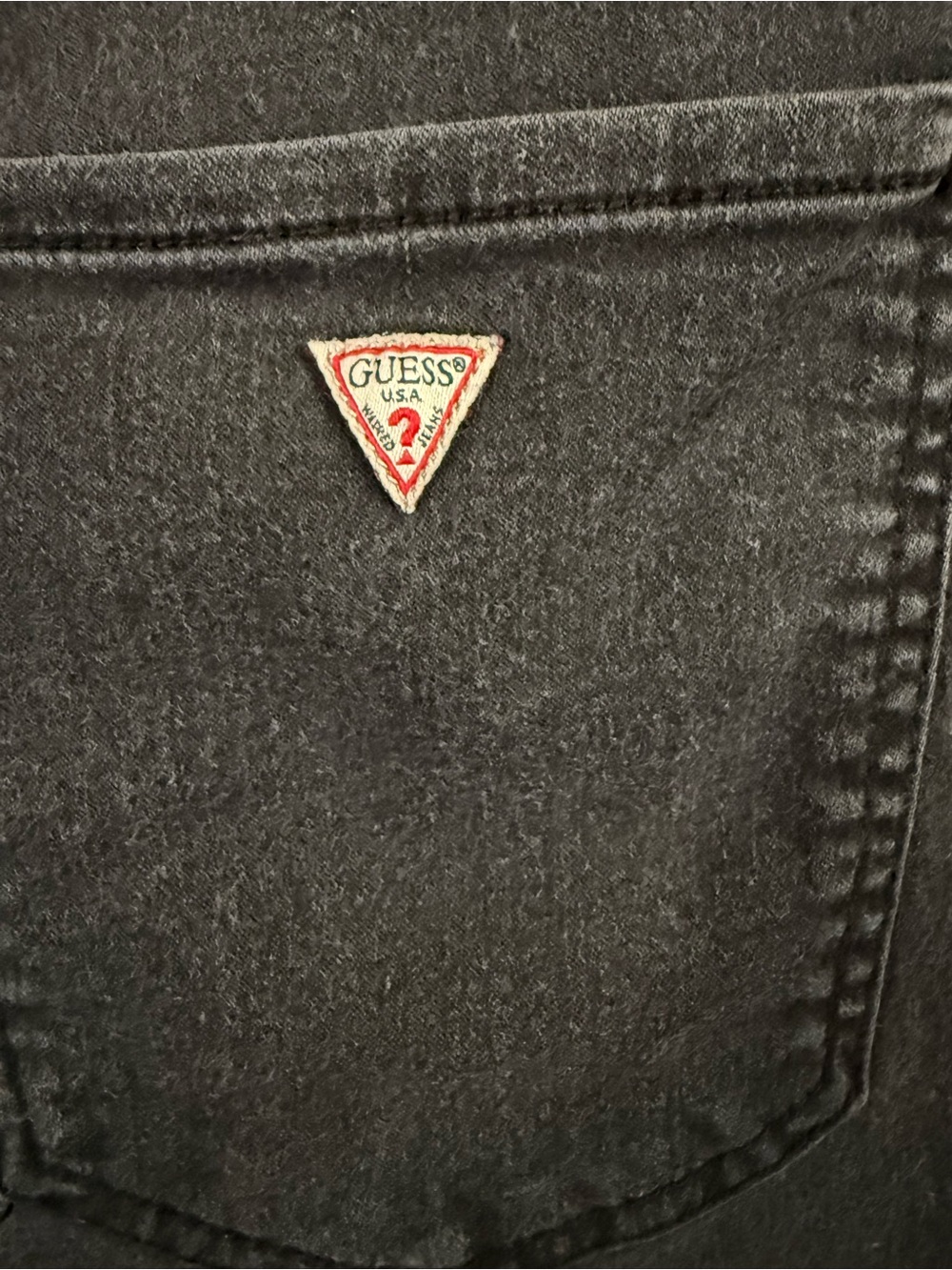 Guess Jeans High Rise Slim Ankle Women’s 32 Black Gray Concrete Faded Stretch - Picture 5 of 8